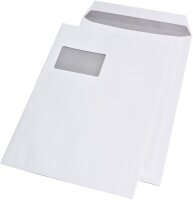 Posthorn Versandtaschen Haftklebend DIN C4 mit Fenster 90g 250 Stück weiß