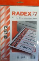 Radex Ordnerrücken-Etiketten 190 x 38mm 70St. rot