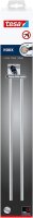 tesa HUKK Bad Handtuchhalter, 2-armig und schwenkbar, verchromt - zur Wandbefestigung ohne Bohren, inkl. Klebelösung - 485 mm x 50 mm x 84 mm