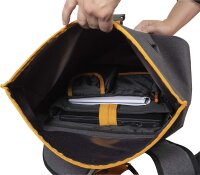 Exacompta 17834E Premium Rucksack Exactive Young mit 15" Laptopfach nahtlos wasserdicht mit Außentasche ideal für Reisen, Freizeit und Schule grau