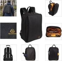 Exacompta 17934E Premium Rucksack Smart Exactive mit 14" Laptopfach wasserabweisend zahlreiche Taschen mit Reißverschlüssen ideal für Schule, Uni und Arbeit schwarz