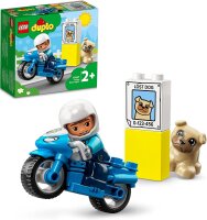 LEGO 10967 DUPLO Polizeimotorrad, Polizei-Spielzeug für Kleinkinder ab 2 Jahre, ideales Motorikspielzeug für Babys, Spielzeug-Motorrad für Mädchen und Jungen