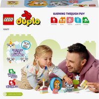 LEGO 10977 DUPLO Mein erstes Hündchen & Kätzchen - mit Ton, Steine für Kleinkinder von 1,5 - 3 Jahre, Spielzeug-Set mit Tieren zum Bauen für Jungen und Mädchen