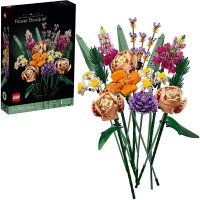 LEGO 10280 Icons Blumenstrauß, Kunstpflanzen für Erwachsene, künstliche Blumen zum Basteln, Zimmerdeko, Geschenk zum Valentinstag für Sie & Ihn, Botanik-Kollektion