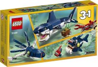 LEGO 31088 Creator Bewohner der Tiefsee, Spielzeug mit Meerestieren Figuren: Hai, Krabbe, Tintenfisch und Seeteufel, Set für Kinder ab 7 Jahre