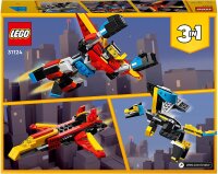 LEGO 31124 Creator 3-in-1 Super-Mech Roboter Kinderspielzeug, Drachenfigur, Flugzeug, kreatives Spielzeug für Kinder ab 6 Jahre