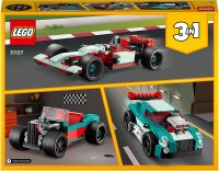 LEGO 31127 Creator 3-in-1 Straßenflitzer: Rennwagen, Muscle Car und Hot Rod, Modellauto Bausatz, Spielzeugauto Geschenkideen für Jungen und Mädchen