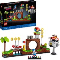 LEGO Ideas 21331 Sonic The Hedgehog – Green Hill Zone Set mit Dr. Eggmann, Egg-Mobil und weiteren Figuren, Geschenkidee für Erwachsene