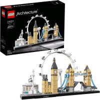 LEGO 21034 Architecture London Skyline-Modellbausatz, Bauset mit London Eye, Big Ben, Tower Bridge, Haus- und Büro-Deko, Geschenkidee für Sammler