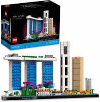 LEGO 21057 Architecture Singapur Modellbausatz für Erwachsene, Skyline-Kollektion, Home Deko zum Basteln und Geschenk zum Valentinstag für Sie & Ihn