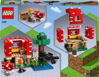 LEGO 21179 Minecraft Das Pilzhaus, Spielzeug ab 8 Jahren, Geschenk für Kinder mit Figuren von Alex, Mooshroom & Spinnenreiter, Kinderspielzeug