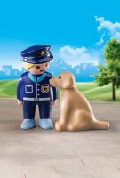 PLAYMOBIL 1.2.3 70408 Polizist mit Hund, Ab 1,5 bis 4 Jahre, Multicolor, Ab 18 Monaten