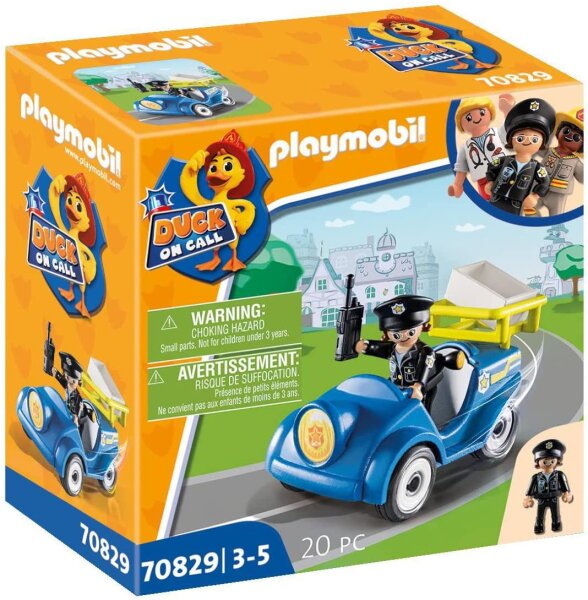 PLAYMOBIL Duck ON Call 70829 Mini-Auto Polizei, Spielzeug für