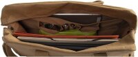 Exacompta 17660E Premium Tasche Eterneco mit 15" Laptopfach und Tragegriffen und Gurt wasserabweisend aus pflanzlichen und veganen Materialien Umhängetasche für Schule und Uni Kunstlederoptik braun