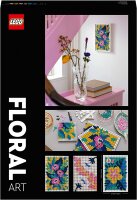 LEGO 31207 Art Blumenkunst, 3-in-1 Blumen Dekorationsset, Bastel Set, Wandschmuck, DYI botanische Deko, kreative Aktivität für Erwachsene