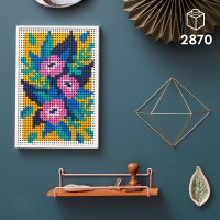 LEGO 31207 Art Blumenkunst, 3-in-1 Blumen Dekorationsset, Bastel Set, Wandschmuck, DYI botanische Deko, kreative Aktivität für Erwachsene