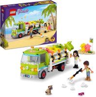 LEGO 41712 Friends Recycling-Auto, Spielzeug-Müllwagen mit Emma und River Mini-Puppen, Lernspielzeug für Kinder ab 6 Jahren