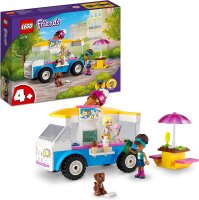 LEGO 41715 Friends Eiswagen Spielzeug für den Sommer mit Fahrzeug und Mini-Puppe Andrea, Geschenk Set für Kinder ab 4 Jahre