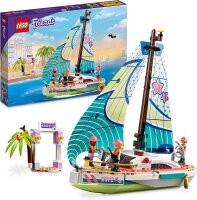 LEGO 41716 Friends Stephanies Segelabenteuer Spielzeug-Segelboot mit 3 Mini-Puppen, Geschenk für Kinder ab 7 Jahren