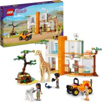 LEGO 41717 Friends Mias Tierrettungsmission mit Tierfiguren Zebra und Giraffe und 3 Mini-Puppen, Spielzeug für Kinder ab 7 Jahre