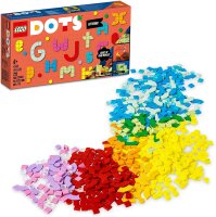 LEGO 41950 DOTS Ergängzungsset XXL - Botschaften, Kreativset für DIY Message Board für Kinder, Spielzeug Bastelset mit Buchstaben-Bausteinen