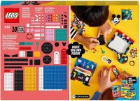 LEGO 41964 DOTS Micky & Minnie Kreativbox zum Schulanfang, 6-in-1 Bastelset mit Taschenanhängern, Aufkleber und Büro-Set Spielzeug, Geschenkidee für Kinder