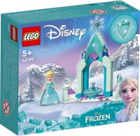 LEGO 43199 Disney Elsas Schlosshof, Prinzessinnen-Spielzeug zum Bauen aus Die Eiskönigin 2 mit Elsa Mini-Puppe, Diamantkleid-Kollektion