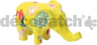 Décopatch KIT029C Bastel Mini-Set Pappmaché (ideal für Kinder, Elefant) 1 Set