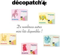 Décopatch KIT029C Bastel Mini-Set Pappmaché (ideal für Kinder, Elefant) 1 Set