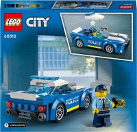 LEGO 60312 City Polizeiauto, Polizei-Spielzeug ab 5 Jahren, Geschenk für Kinder mit Polizisten-Minifigur, Abenteuer-Serie, kreatives Kinderspielzeug für Jungen und Mädchen