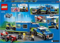 LEGO 60315 City Mobile Polizei-Einsatzzentrale Spielzeug mit Polizeiauto für Jungen und Mädchen, mit Gefängnisanhänger, Drohne, Traktor und Minifiguren