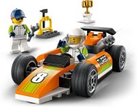 LEGO 60322 City Rennauto, Formel 1 Auto für Kinder ab 4 Jahren, Rennwagen-Spielzeug mit Mechaniker- und Rennfahrer-Minifiguren, Rennauto