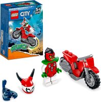 LEGO 60332 City Stuntz Skorpion-Stuntbike, Set mit Motorrad und Minifigur, Action-Spielzeug als Geschenk für Kinder ab 5 Jahre