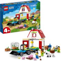 LEGO 60346 City Bauernhof mit Tieren, Schaf, Schwein, Kuh und mehr, und Spielzeug-Traktor mit Anhänger, Lernspielzeug für Kinder ab 4 Jahre