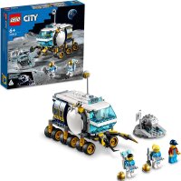 LEGO 60348 City Mond-Rover Weltraum-Spielzeug ab 6 Jahre für Mädchen und Jungen mit Astronauten-Minifiguren aus der LEGO NASA Serie für Kinder
