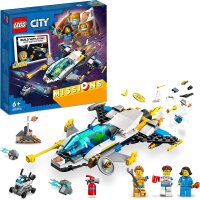 LEGO 60354 City Erkundungsmissionen im Weltraum, interaktives digitales Abenteuerspielset mit Raumschiff und 3 Minifiguren, Spielzeug ab 6 Jahre