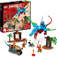 LEGO 71759 NINJAGO Drachentempel Set mit Spielzeug-Motorrad, 4 Minifiguren inkl. Kai und NYA, Drachen- und Schlangen-Figuren