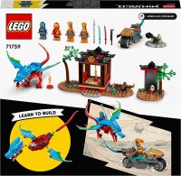 LEGO 71759 NINJAGO Drachentempel Set mit Spielzeug-Motorrad, 4 Minifiguren inkl. Kai und NYA, Drachen- und Schlangen-Figuren