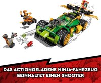 LEGO 71763 NINJAGO Lloyds Rennwagen EVO, Auto-Spielzeug ab 6 Jahren mit Rennauto und Schlangen-Figuren