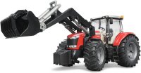 Bruder Traktor Massey Ferguson Rot Frontlader 7600 34cm