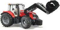 Bruder Traktor Massey Ferguson Rot Frontlader 7600 34cm