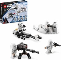 LEGO 75320 Star Wars Snowtrooper Battle Pack mit 4 Figuren, Waffen und Düsenschlitten, Spielzeug zum Bauen für Kinder ab 6 Jahren