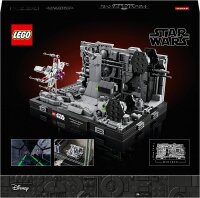 LEGO 75329 Star Wars Death Star Trench Run Diorama Set, baubares Modell für Erwachsene mit Luke Skywalkers X-Wing, Fanartikel, Deko, Geschenk