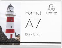 Exacompta - 87058QD – 10 Stück Etikettenhalter zum Anbringen – einfach zu personalisieren mit Kreaman – Maße: 105 x 74 mm horizontal – Format A7 – Farbe Kristall