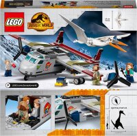 LEGO 76947 Jurassic World Quetzalcoatlus: Flugzeug-Überfall, Dinosaurier Spielzeug mit Figuren, Geschenk für Kinder ab 7 Jahre
