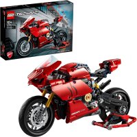 LEGO 42107 Technic Ducati Panigale V4 R Motorrad, Supermotorrad-Schaustück für Sammler, Set für Kinder und Erwachsene