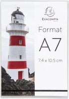 Exacompta - 87058HD - 10 Stück Etikettenhalter zum Aufstellen - einfach zu personalisieren mit Kreaman - Maße 105 x 74 mm vertikal - DIN A7 - Kristallfarben