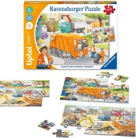 Ravensburger tiptoi Puzzle 00172 Puzzle für kleine Entdecker: Müllabfuhr, Kinderpuzzle ab 3 Jahren, für 1 Spieler