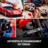 LEGO 42143 Technic Ferrari Daytona SP3 Modellauto Bausatz im Maßstab 1:8, roter Supersportwagen, erweitertes Auto-Modell Sammlerstück, Ultimate Car Concept