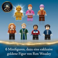 LEGO 76388 Harry Potter Besuch in Hogsmeade Spielzeug für Jungen und Mädchen ab 8 Jahre, Set zum 20. Jubiläum mit Ron als goldene Minifigur